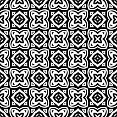 Abstract Shapes.Vector Seamless Black and White Pattern.Design element for prints, decoration, cover, textile, digital wallpaper, web background, wrapping paper, clothing, fabric, packaging, cards, ti