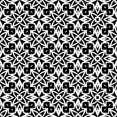 Abstract Shapes.Vector Seamless Black and White Pattern.Design element for prints, decoration, cover, textile, digital wallpaper, web background, wrapping paper, clothing, fabric, packaging, cards, ti