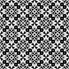 Outdoor-Kissen Abstract Shapes.Vector Seamless Black and White Pattern.Design element for prints, decoration, cover, textile, digital wallpaper, web background, wrapping paper, clothing, fabric, packaging, cards, ti © t2k4