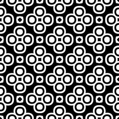 Abstract Shapes.Vector Seamless Black and White Pattern.Design element for prints, decoration, cover, textile, digital wallpaper, web background, wrapping paper, clothing, fabric, packaging, cards, ti