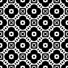 Abstract Shapes.Vector Seamless Black and White Pattern.Design element for prints, decoration, cover, textile, digital wallpaper, web background, wrapping paper, clothing, fabric, packaging, cards, ti