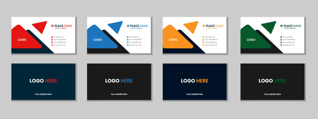 Professional business card set template design with texture and pattern, corporate visiting card, name card design with mockup