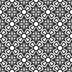 Abstract Shapes.Vector Seamless Black and White Pattern.Design element for prints, decoration, cover, textile, digital wallpaper, web background, wrapping paper, clothing, fabric, packaging, cards, ti