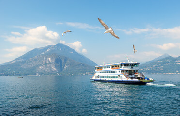 Ferry on Lake Como Italy - 697254058