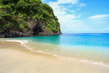 Virgin beach or White Sand beach in Bali, Indonesia