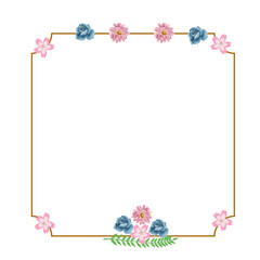 Floral Frame Watercolor i