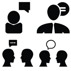 Communication and Speech Bubble Icons 