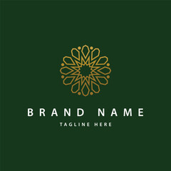 Abstract floral branding logo design template vector