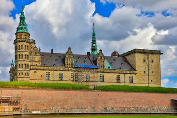 Fototapeta premium Denmark Helsingor view of the castle on a sunny spring day