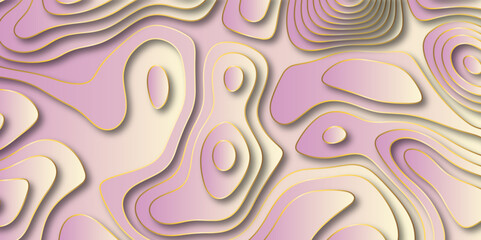 Abstract gradient colorful papercut background with wave.3d paper cut out background texture design.abstract vector seamless pattern with shadows Trendy contemporary design for prints flyers banners.