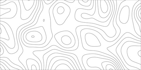 Ocean topographic line map with curvy wave isolines vector illustration. Abstract topographic contours map background, Vector contour topographic map. Cartography texture abstract banner use..