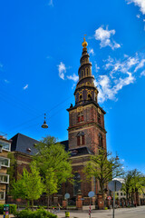 Obraz premium Denmark Copenhagen city view on a sunny spring day
