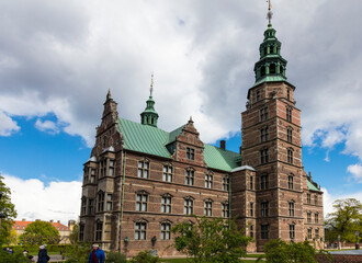 Denmark Copenhagen Rosenborg Castle on a sunny spring day