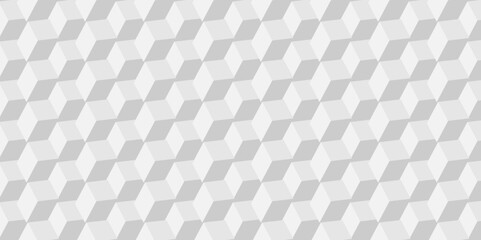 Background of cube geometric pattern grid backdrop triangle. Abstract cubes geometric tile and mosaic wall or grid backdrop hexagon technology. white and gray geometric block cube structure.