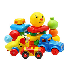 Set of plastic toys