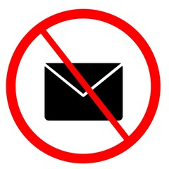 No mail message sign 