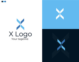 x logo design