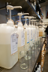 Soap dispensers in the eco store