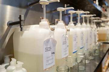 Soap dispensers in the eco store