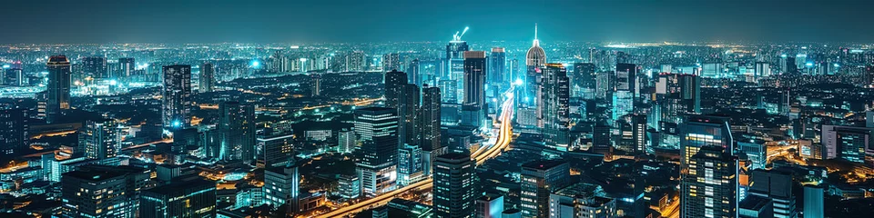 Fotobehang cityscape by night © sam richter