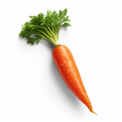   carrot on white background ai technology
