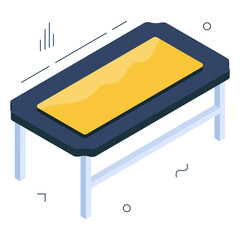 A unique design icon of rectangular table

