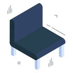 Premium download icon of armless chair

