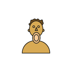 african lip plate vector type icon