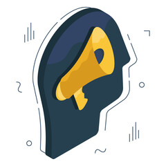 A unique design icon of marketer 

