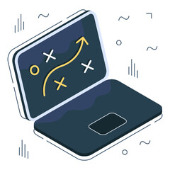 An isometric design icon of stratagem


