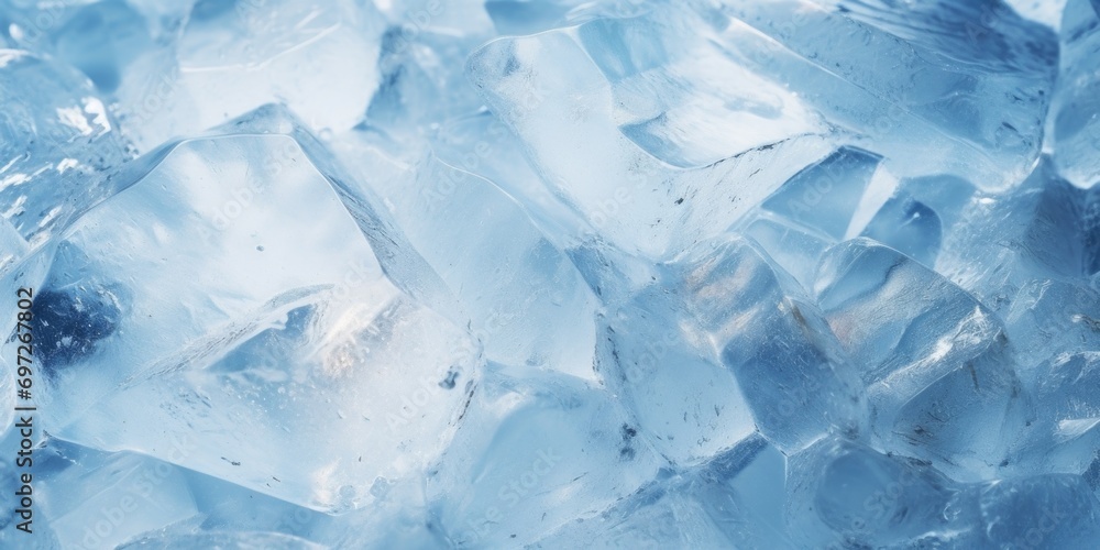 Aufkleber a close-up view of a bunch of ice cubes. perfect for cooling beverages and adding a refreshing touch
