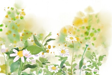 daisies daisy flower watercolor