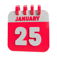 25th January 3D Calendar