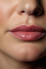 A close-up shot of a woman's lips, showcasing their texture and color. Perfect for beauty and fashion-related projects