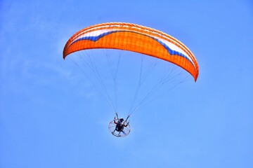 Paragliding is one of the extreme sports of Indonesian society which takes off from the peak of Mount