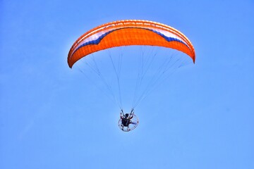 Paragliding is one of the extreme sports of Indonesian society which takes off from the peak of Mount