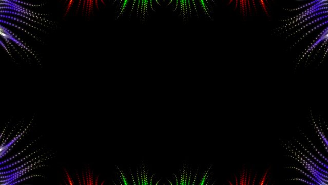 Blue-green-red digital animation with a text space. A looping video.