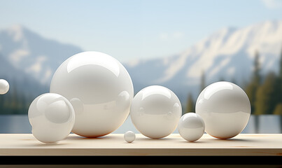 background with white balls