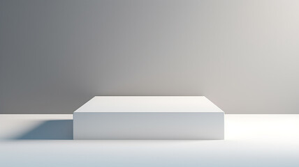 3d rendered white empty display podium Minimal scene for product display presentation