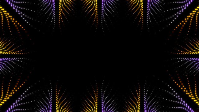 Gold-purple frame with space for text to celebrate the holiday. Looping fractal animation.