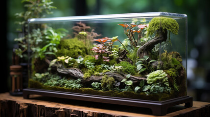 Beautiful plant landscaping in fish tank