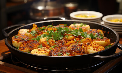 grilled chicken with vegetables