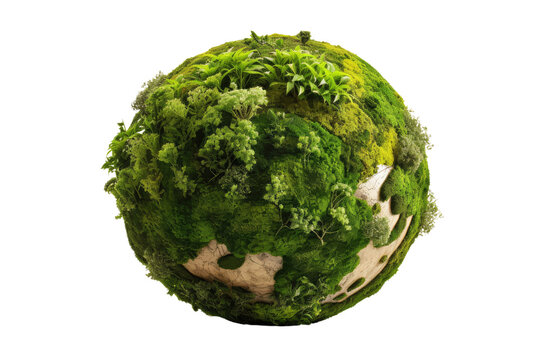 greenary globe on an isolated transparent background