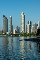 Obraz premium Panama city waterfront skyline - stock photo