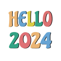 Hello 2024 Designs Vectors