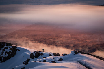 Hiker on the Kilimanjaro crater rim © Yann