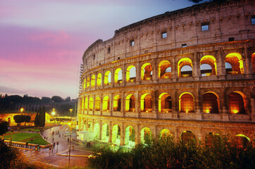 Colosseum in Rome. Colosseum is the most landmark in Rome - Rome, Italy
