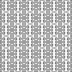 Abstract shapes from lines. Vector graphics for design. Black and white color. Simple pattern.