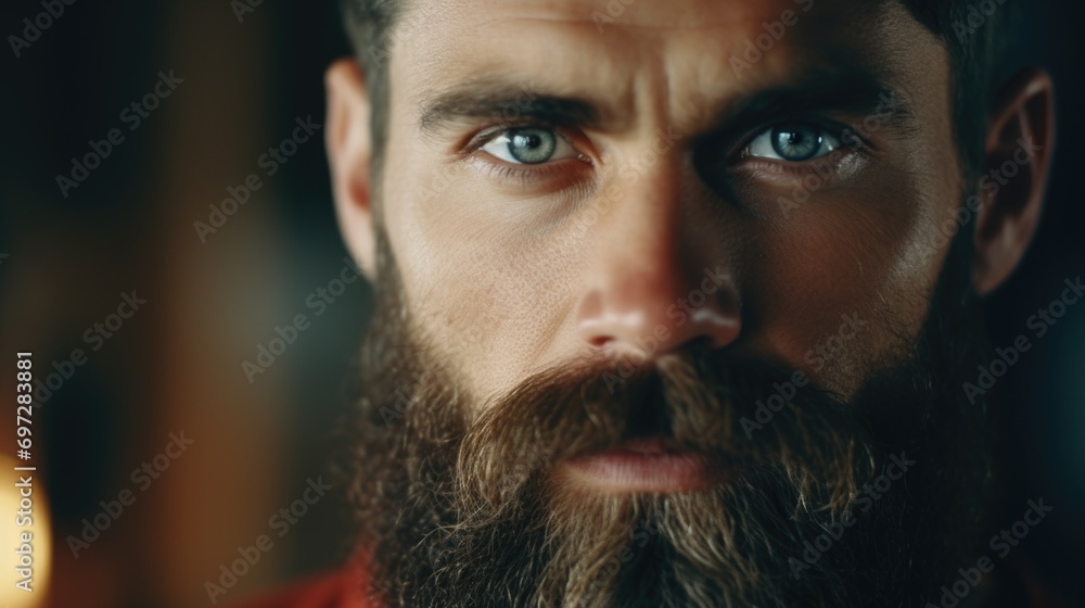 Canvas Prints A close-up shot of a man with a beard. This image can be used for various purposes