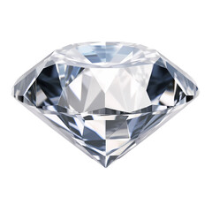 Shining diamond isolated on transparent background